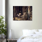 John Bauer Fairy Tale Print Vintage Swedish Folklore Wall Art Mythical Forest Creature Poster Myth and Symbolism Myth Symbolism