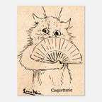 Louis Wain Coquetterie Cat Print Antique Victorian Cat Wall Art Cute Anthropomorphic Animal Illustration Vintage Cat Art