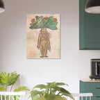 Medieval Mandrake Root Man Print Renaissance Herbal Alchemy Botanical Art Print Antique Oddities Wall Decor Weird Medieval Art